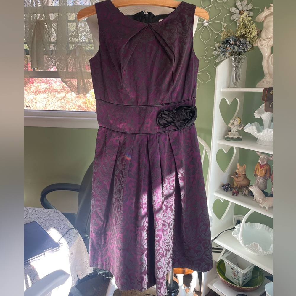 Vintage Sleeveless purple & black Corey P dress 4